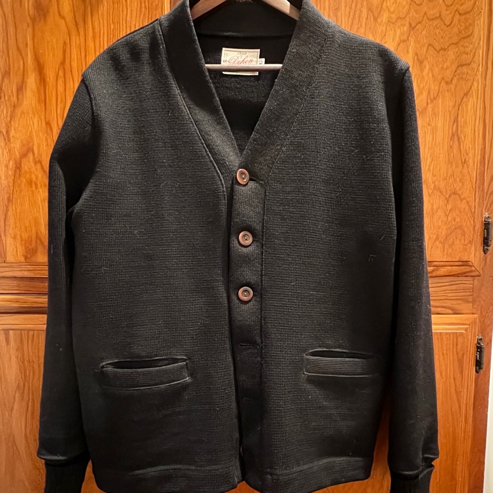 Dehen 1920 Black classic cardigan L
